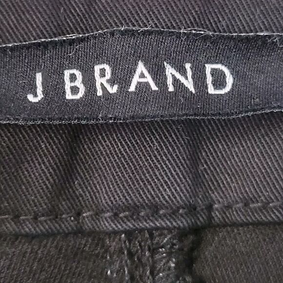 J Brand Natasha Sky High Skinny Pants Size 26 Black Velvet Exposed Button Fly - Picture 6 of 12